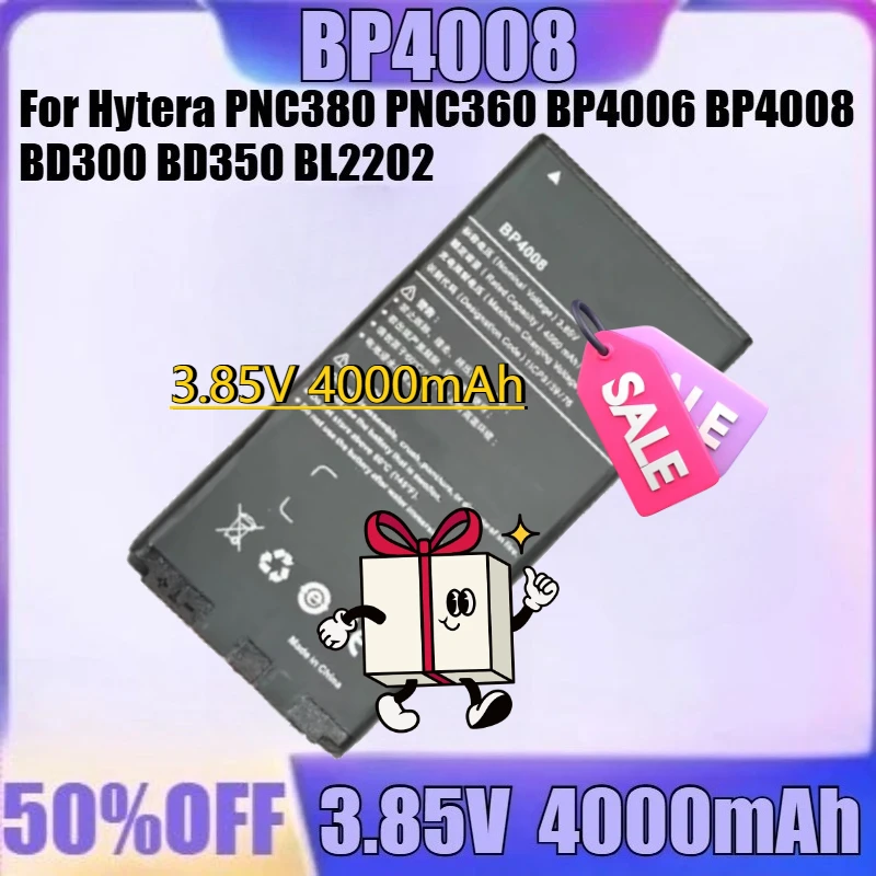 Untuk Hytera PNC380 PNC360 BP4006 BP4008 BD300 BD350 BL2202 Baterai Walkie Talkie Baru BP4008 BL2202 Baterai Berkualitas Tinggi