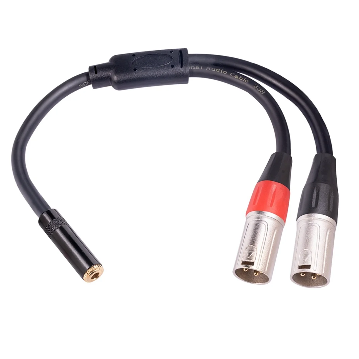 3.5mm Stereo Female Jack to Dual-XLR 3 Pin Male Plug Y Splitter OFC Aux Audio Cable 3.5mm to 3Pin XLR Y Microphone Cable