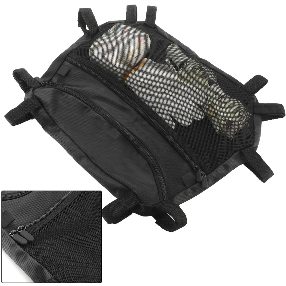 

Overhead Roof Bag Large Capacity Nylon Roof Top Storage Bag With Outer Pockets Compatible For ATV Polaris RZR 800/S800