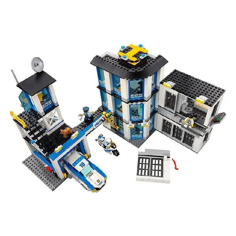 936pcs PoliceStation Building Blocks Model Fit 60141 Brick Out of print Toys for Children Christmas Gifts