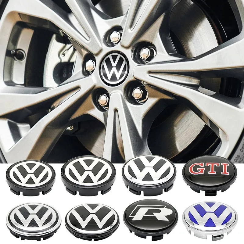 4pcs VW Wheel Center Hub Caps 56mm 65mm 66m 70mm 76mm wheel cover For VW Golf 4 5 6 7 Passat B5 B6 B7 Polo Touran CC accessories