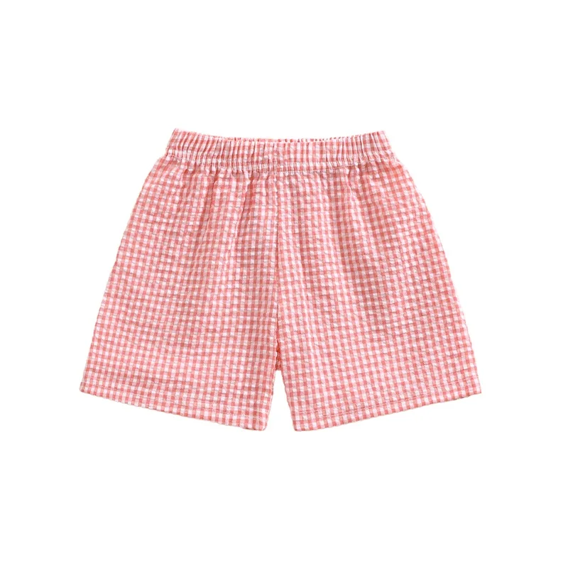 Toddler Summer Shorts Plaid Print Casual Elastic Short Pants for Newborn Boys Girls Cute Clothes