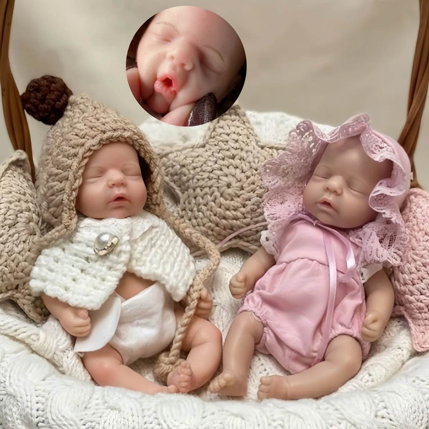 

6Inch Mini Palm 15cm Silicone bebe reborn de silicona Girl Dolls With Paint Skin Washable Silicone Body Soft Reborn Doll Toy