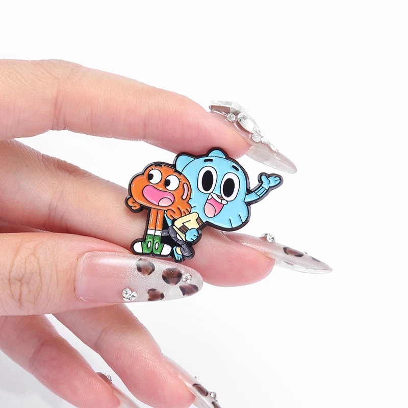 Cartoon-Animation, Komödie, Emaille-Anstecknadeln, schelmisches Abenteuer, blaue Katze, Broschen, Anstecknadeln, bester Schmuck, Geschenk für Fans und Freunde ﻿ – Detail 2