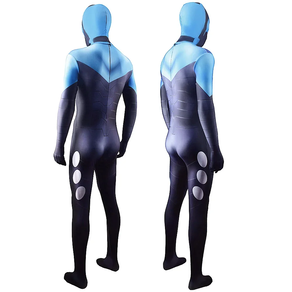 Costume da scarabeo blu Cosplay Costume di Halloween in spandex Costume da supereroe Zentai di scarabeo blu per bambini adulti