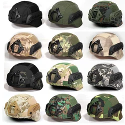 Funda de casco táctico para MICH 2000, funda protectora de tela para casco de camuflaje, Airsoft, Paintball, Wargame