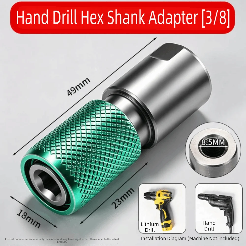 Easy Installation Quick Change Angle Grinder Adapter Anti-Slip Quick Lock Drill Chuck Adapter Hex Shank Tool Conversion Head