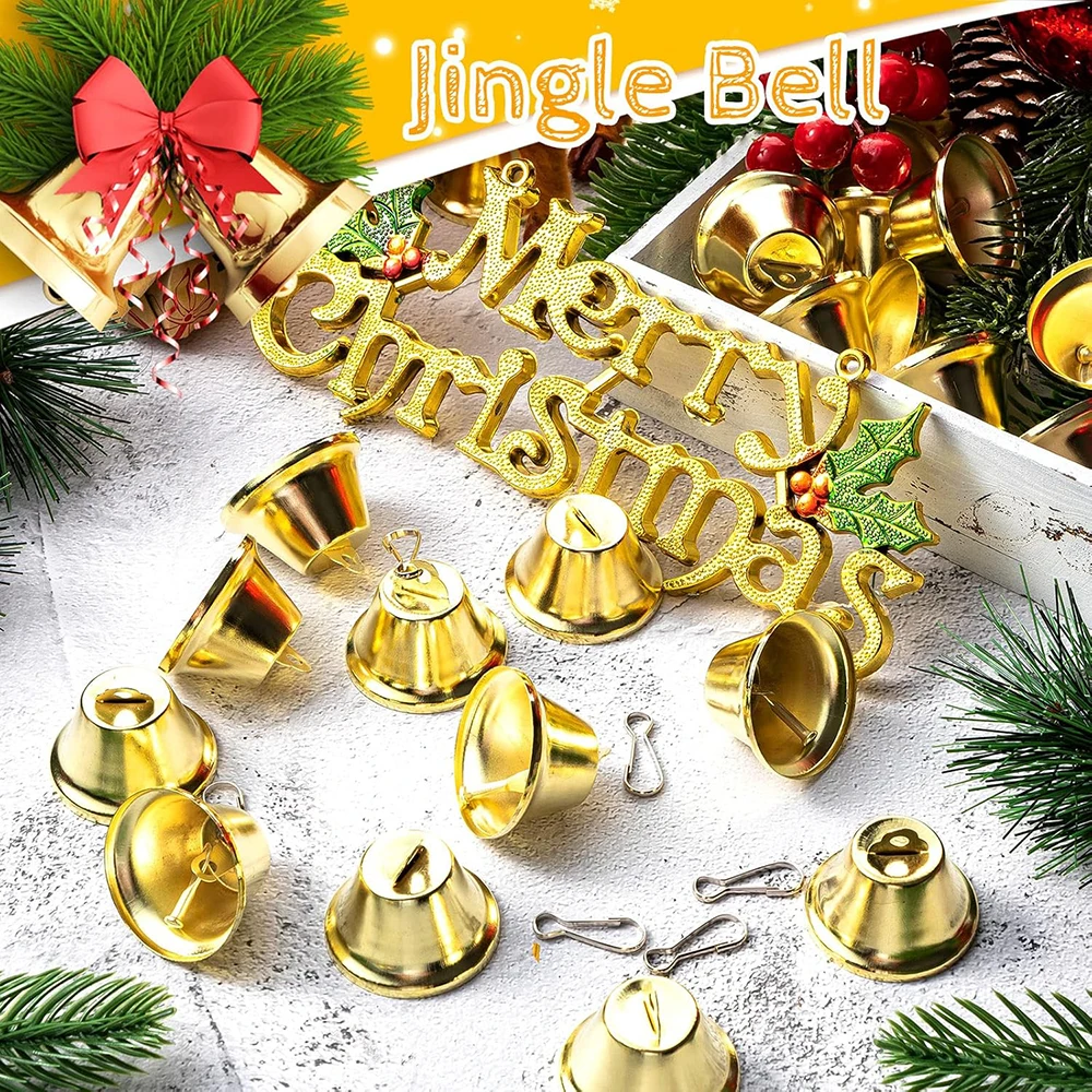 10/20mm Mini Christmas Jingle Bells,DIY Metal Small Gold Bells,Bell Ornament Craft For Christmas,Pet Hanging Ornament