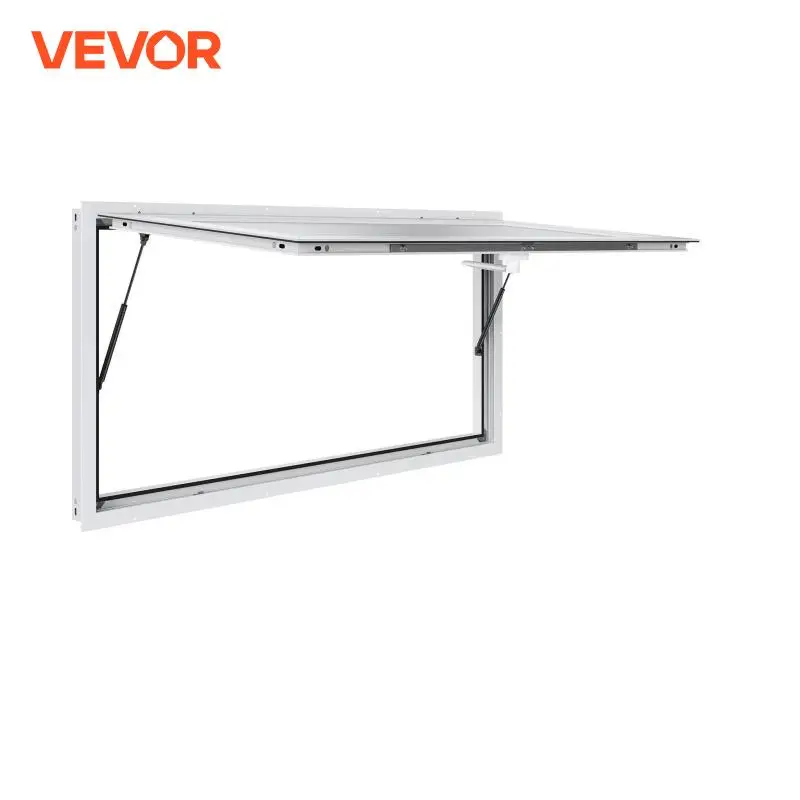 VEVOR 74x4in Concession Window Aluminum Alloy Food Truck Service Window with Awning Door & Drag Hook 85 Degrees Stand Window