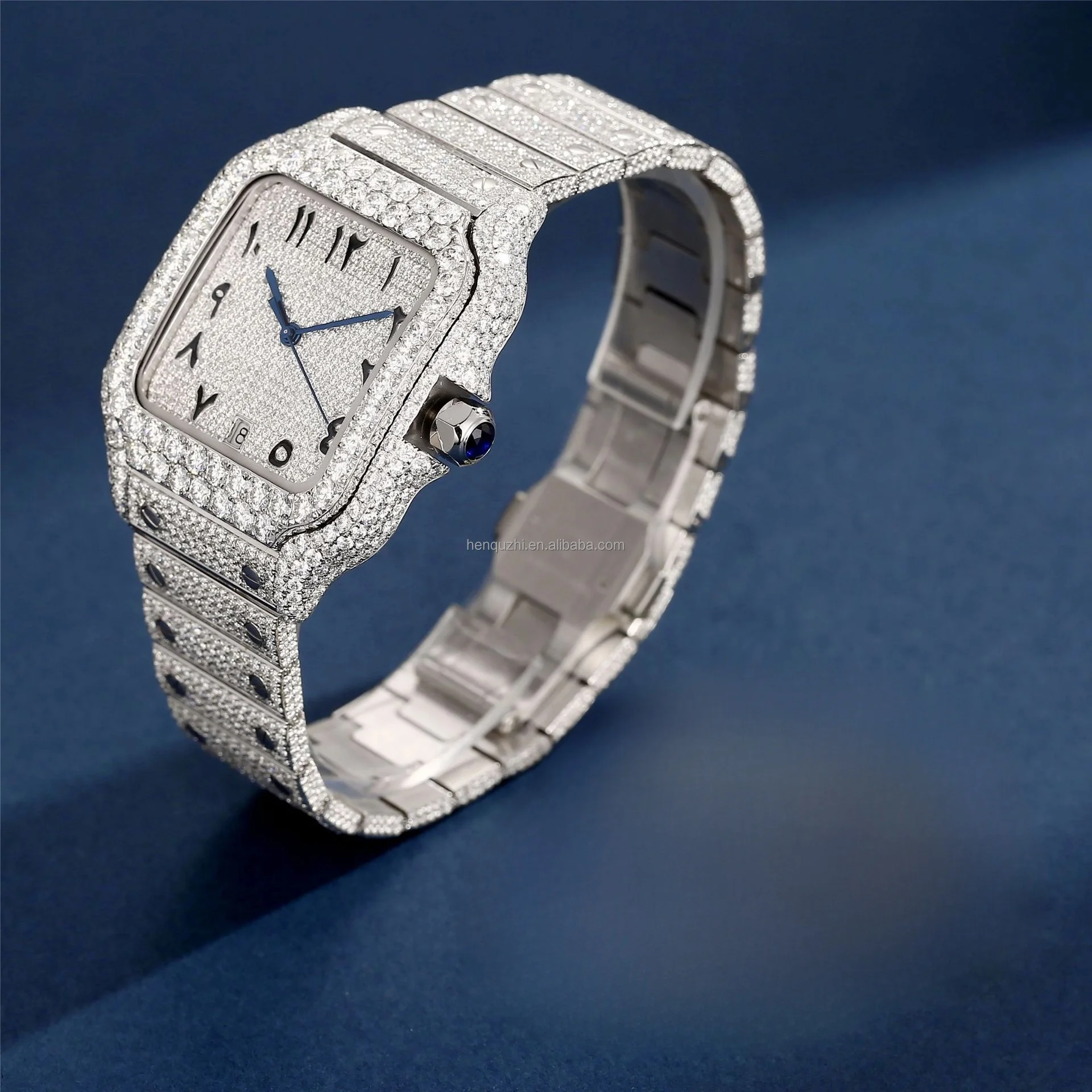 

Unisex Luxury Handmade ETA Tested Mechanical Watch Stainless Steel Dial Huge Hip Hop Style Analog Display Sapphire