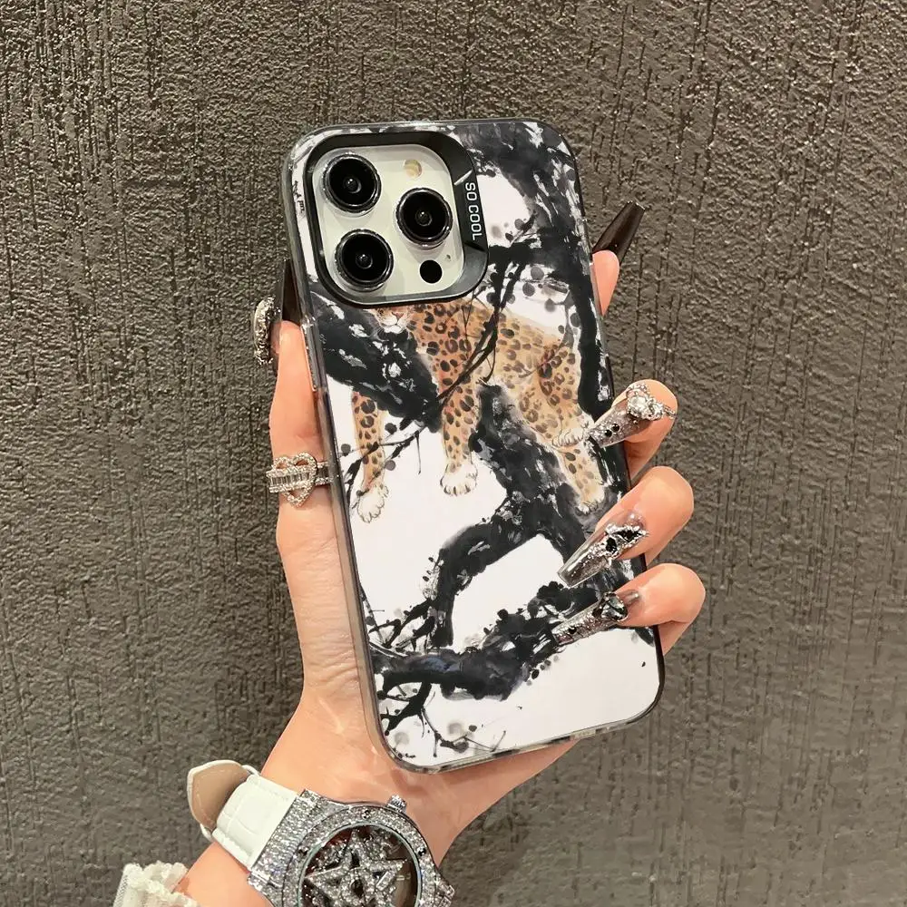 

Ink wash painting case for iPhone17 16 15 14 13 12 11 Pro/ Max/Plus shock-proof rear cover anti-fingerprint