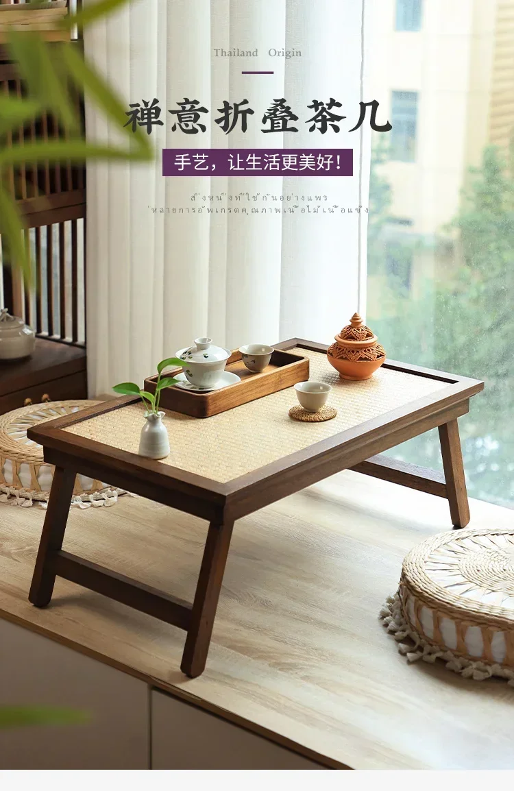 

Japanese-style household folding kang table, window sill, low table bay window, small coffee table, tatami table, retro tea tabl