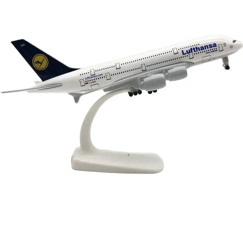 

Diecast German Airlines A380 Civil Aviation Passenger Plane Model Alloy&Plastic Material 1:200 Scale Simulation Display Decorati