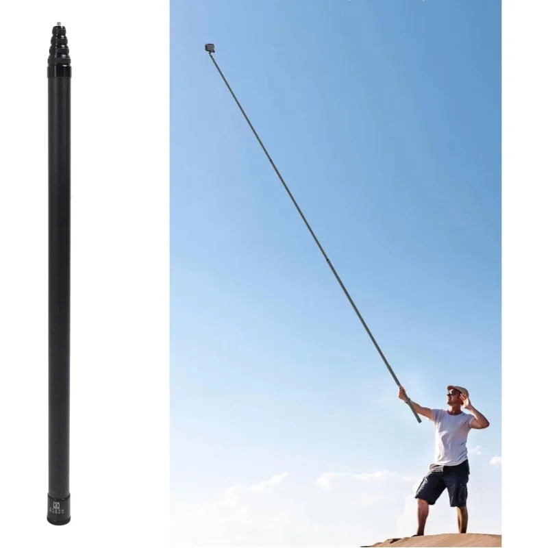 Długa, wydłużana kijka do selfie, 3 metry, statyw monopod z gwintem 1/4 cala do kamer X4, X3, X2. — 2