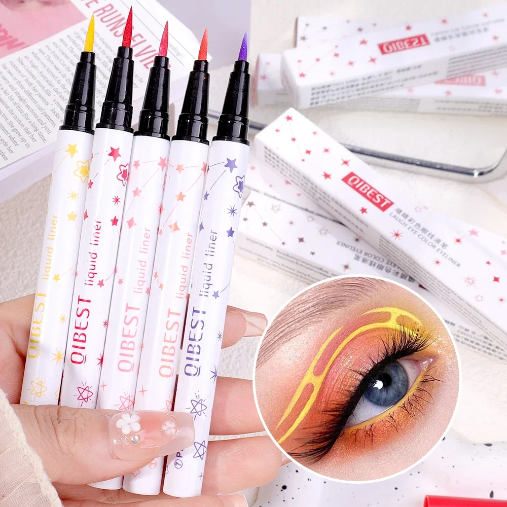 Ultra-thin Colorful Liquid Eyeliner Pencil Waterproof Long Lasting Matte Blue Red Quick Drying Eyeliner Women Makeup Cosmetics