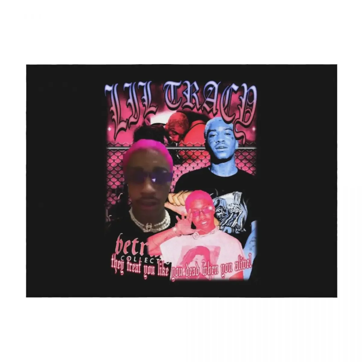 

Lil Tracy They Treat You Like You Dead When You Alive! Throw Blanket Luxury Designer cosplay anime Nap Plush Blankets