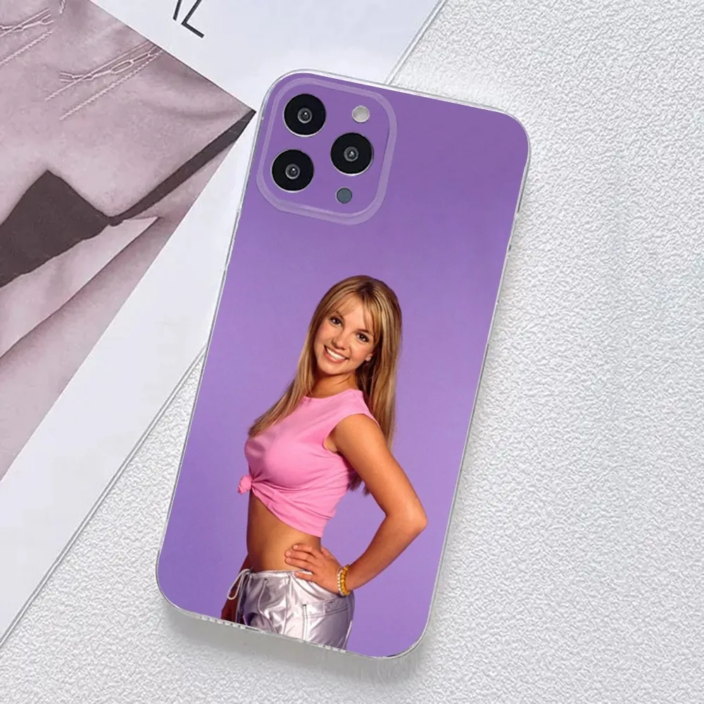 Singer Britney Spears Phone Case For iPhone 11,12,Mini,13,14,15,Pro,XS,Max,X 8,7,6s,Plus,5,SE,XR Transparent Shell