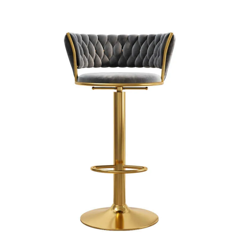 

Modern Simple Lifting and Rotating Household bar Net Red Light Luxury Front Armrest Cashier Beauty bar Chair