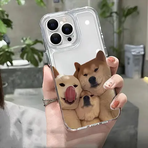 Cute dog Pattern Phone Case For IPhone 17AIR 16E 15 Pro 14 Pro Max 12 11  13 Mini XS XR XS Max 8Plus Fashion Friend Gift Aesthet