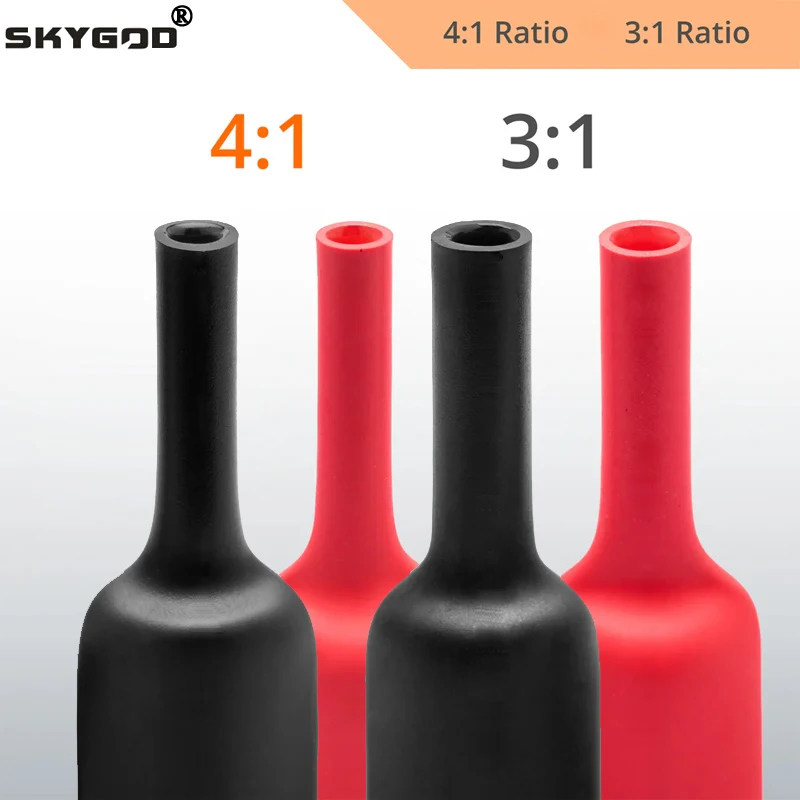 

1~10m Dual Wall Heat Shrink Tube Adhesive Lined Polyolefin ﻿Wrap 3:1/4:1 Ratio With Glue 1.6mm - 52mm Cable Protect Sleeve