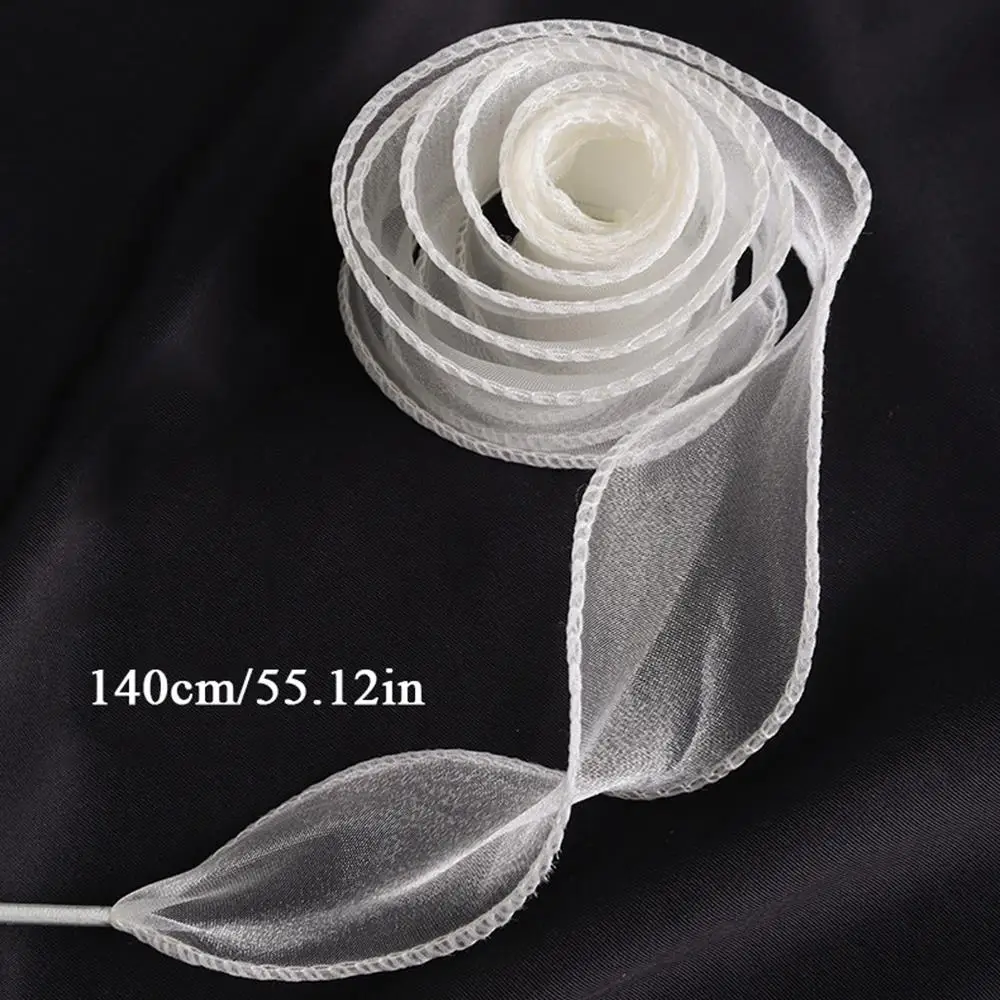 4CM widen Yarn Flat Shoelace for Sneakers Shoelaces 140cm Long Organza Ruffle Bows Shoes Laces Chiffon Sport Shoes Strings