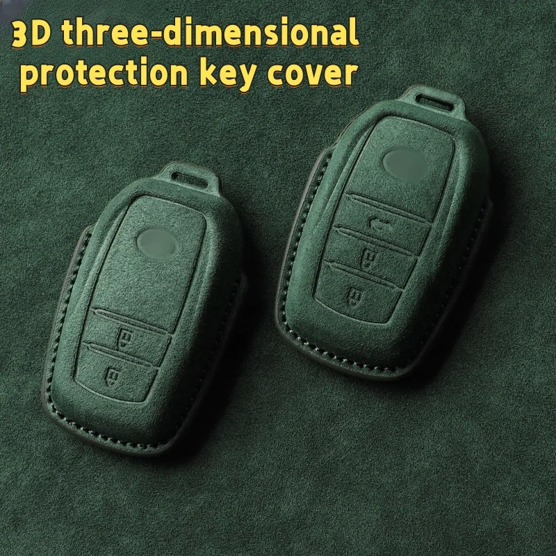 

For Toyota suede all-inclusive key case Fenglanda, Levin bZ3 Weisa, Prado, Ruifang crown scratch-resistant key case