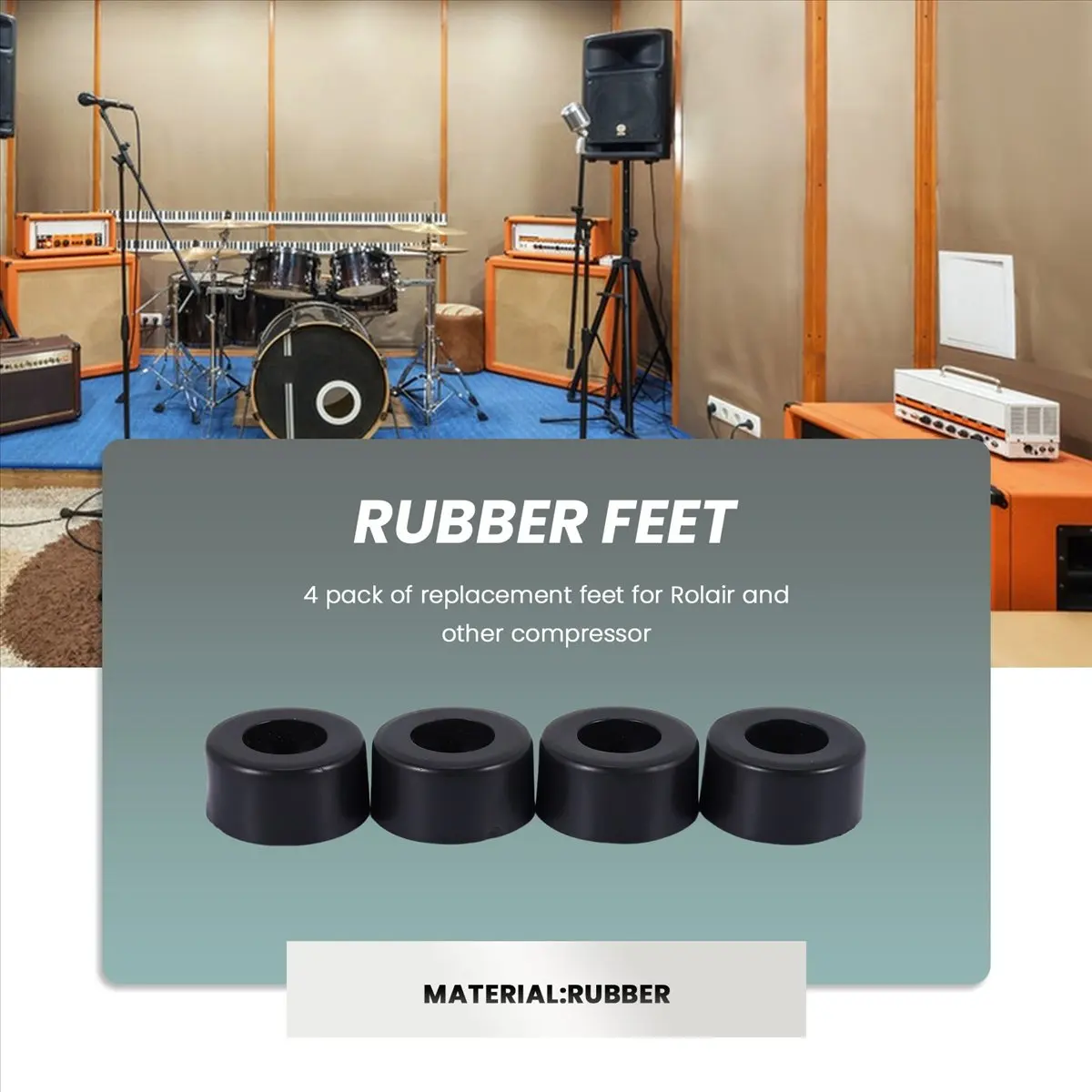 Air Compressor Rubber Feet Foot Mount Vibration Pads Set of 4 rubber laptop rubber feet