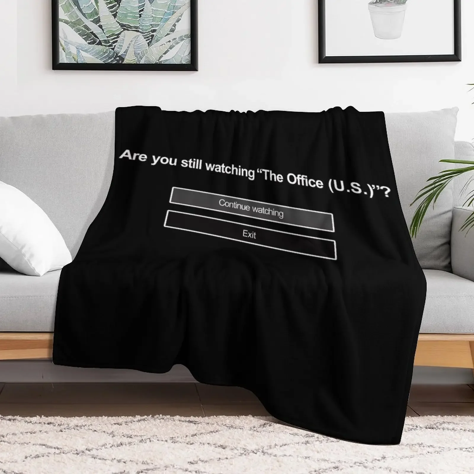 the office netflix watching Throw Blanket Cozy Home Blanket Gift for Christmas Holiday
