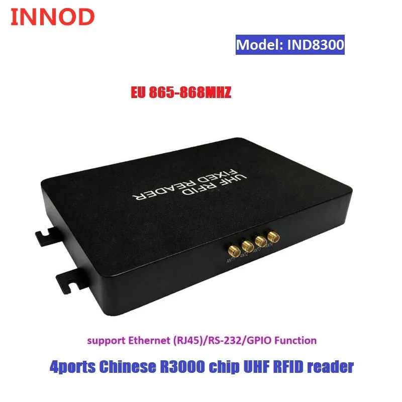 

Long range 1-30m uhf rfid 4 ports fixed reader TCP IP similar impinj r2000 free C++ SDK asset tracking animal counting