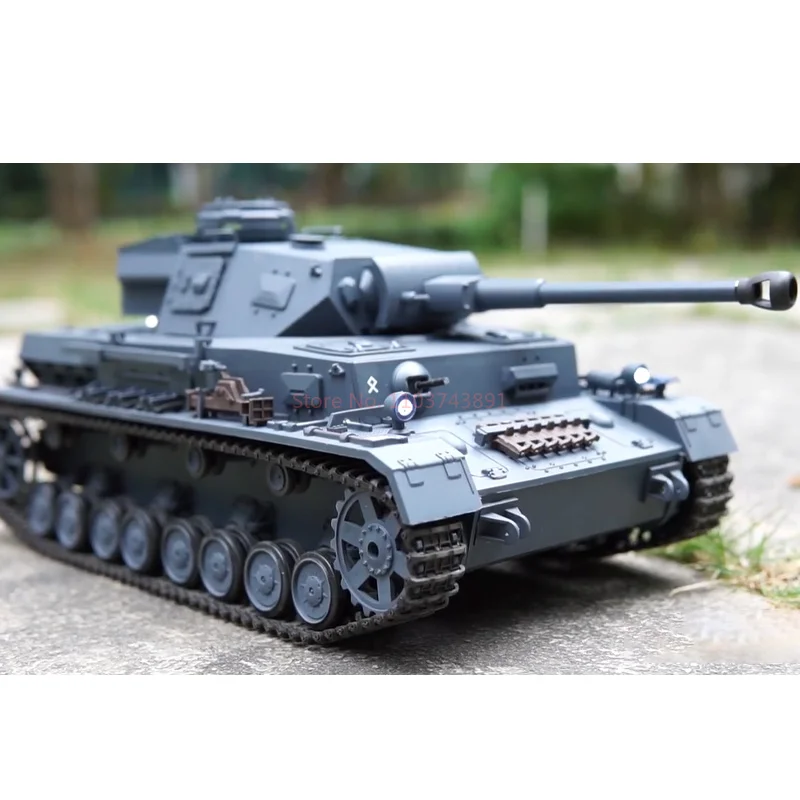 Henglong RC Tank 3859 German Panzer IV F2 Tank 1/16 Remote Controlled Tank Military Model Heavy Off Road Vehicle Toy Boy Gift