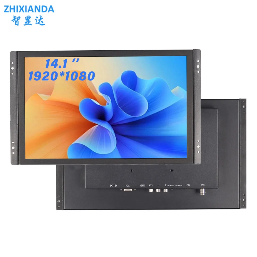 

Factory Price 14.1 inch 1920*1080 VESA Wall Mount LCD Touch Screen Open Frame Monitor for Industry with HD VGA BNC AV USB Inport