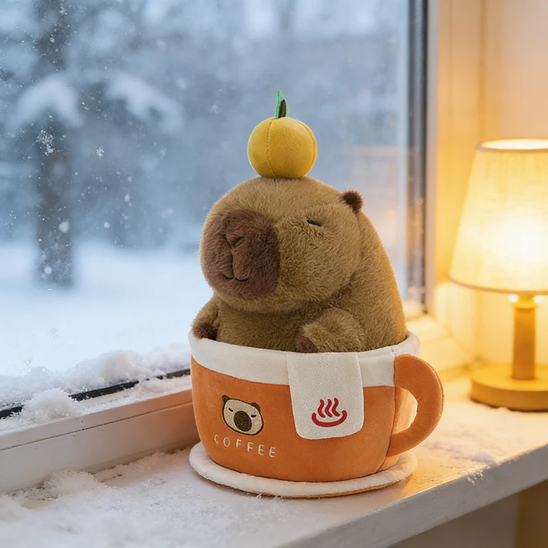 Peluche Capybara Mignonne, Poupée Géante Kawaii, Jouet en Peluche de Dessin Animé, Décoration Maison, Cadeau d'Anniversaire pour Adolescent
