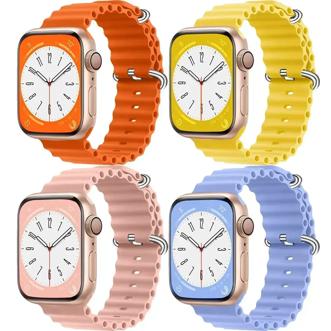 Cinturino in silicone Ocean per cinturino Apple Watch Ultra 2 1 Serie 10 9 SE 8 7 6 5 4 3 Correa iwatch 46mm 42mm 44mm 45/41mm 49mm 38/40mm