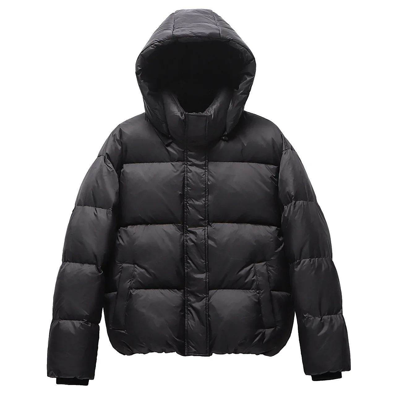 Short Down Coat Women Winter New Premium Thickened White Duck Down Breaded Clothes Jacket Dark Turtleneck