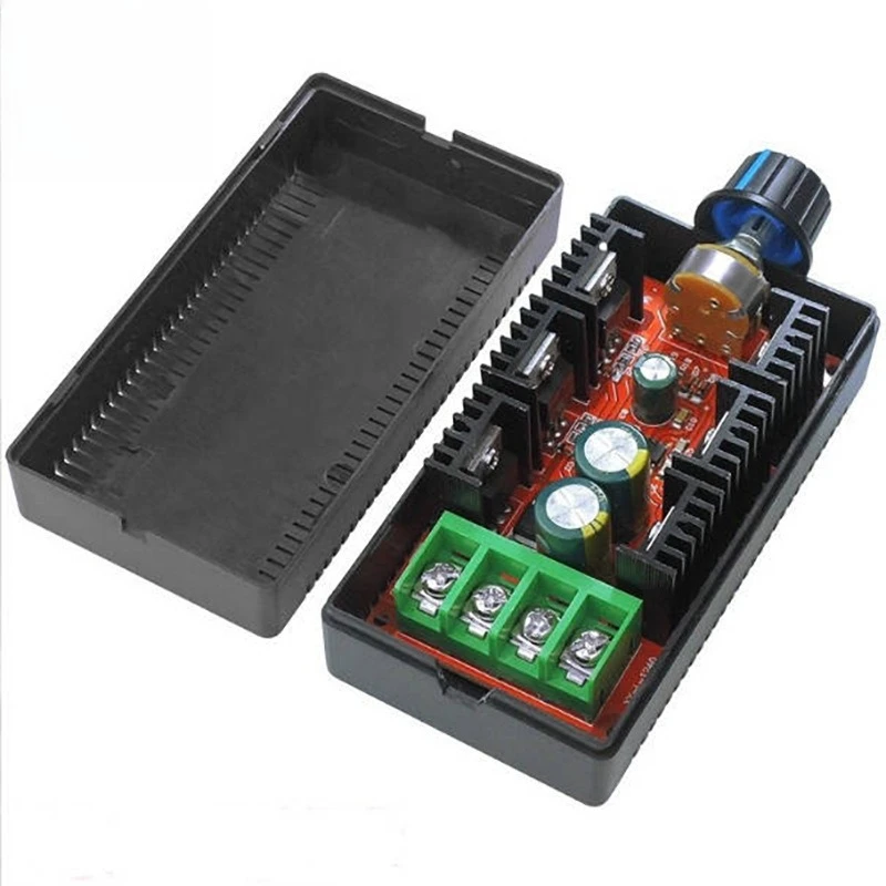 9-50V DC Motor Speed Controller, 2000W 40A Brush Motor Dimming Temperature Control Module with Shell