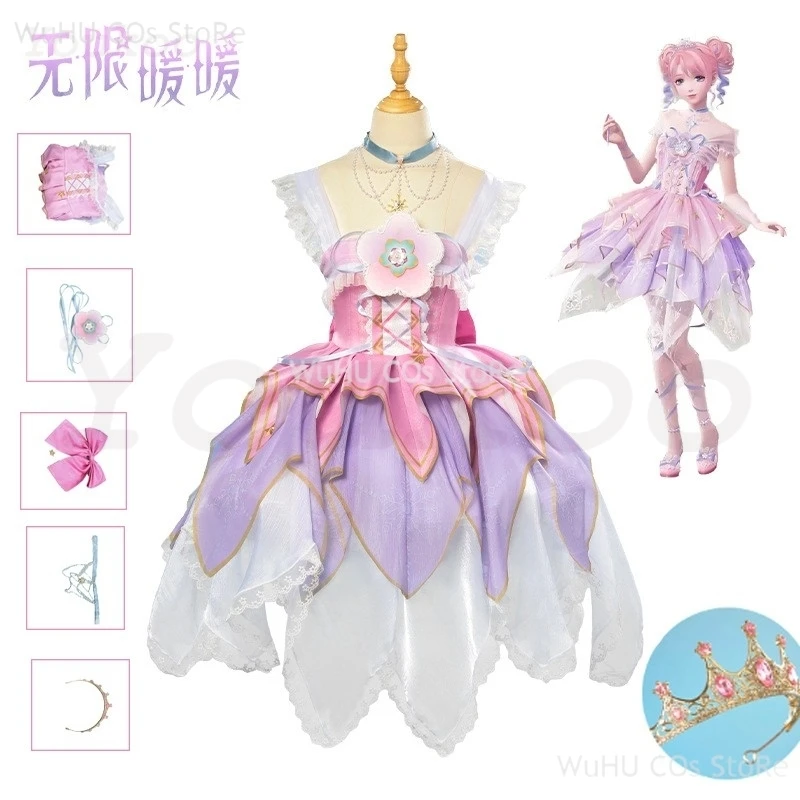 Nikki Cosplay Anime Infinity Nikki Sweet Pink Lolita Dress Uniform Wig Set Birthday Suit Halloween Party Outfit For Women SKIRTS