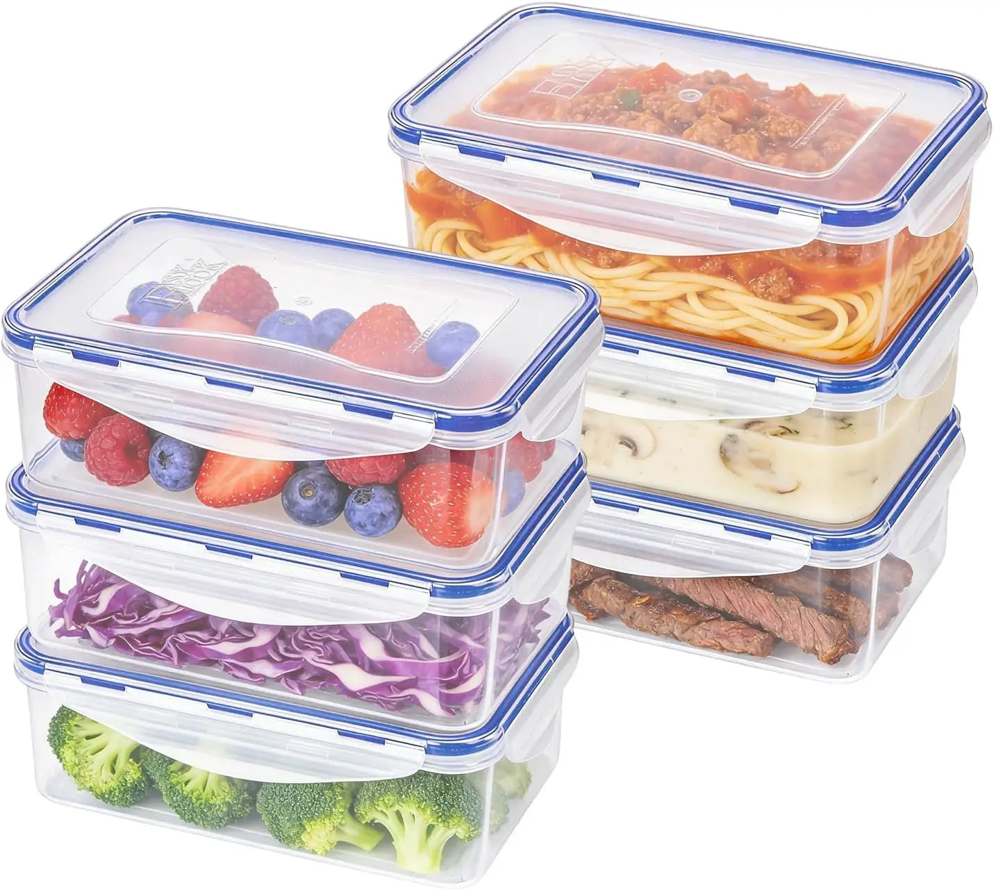 

Airtight Reusable Meal Prep Containers, Leak-Proof & Stackable, Microwave & Dishwasher Safe, 12 Piece Set