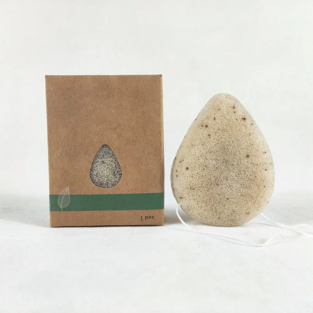 Natural Walnut Particle Konjac Facial Puff Soft Exfoliating Sponge Gentle Face Cleansing Tool For All Skin Types Daily Care