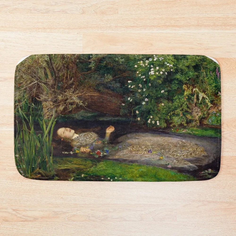 

Ophelia - John Everett Millais Bath Mat Entrance Carpet Non-Slip Bathroom Carpet For Bath Anti-Skid Bathroom Shower Mat