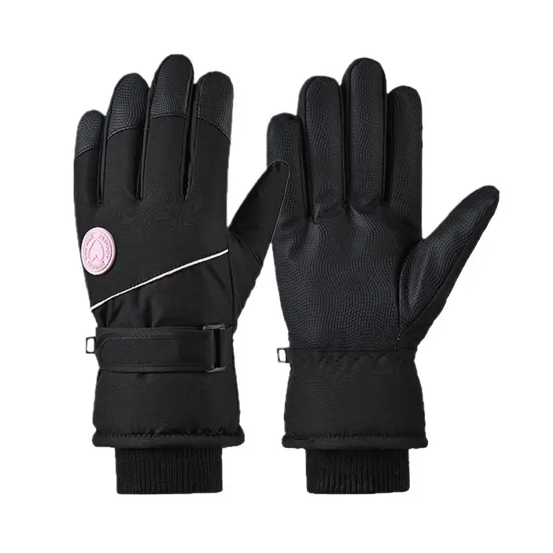 Winter-Skihandschuhe für Damen mit Touchscreen-Funktion, wasserdichtem, wärmendem Innenfutter, ideal zum Skifahren, Wandern und für andere Aktivitäten im Freien bei kaltem Wetter. – Detail 1