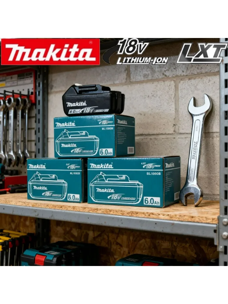 100% Original Makita 18V 3,0/5,0/6,0Ah Li-Ionen-Akku für Makita BL1830 BL1815 BL1860 BL1840 Ersatz-Akku für Elektrowerkzeuge