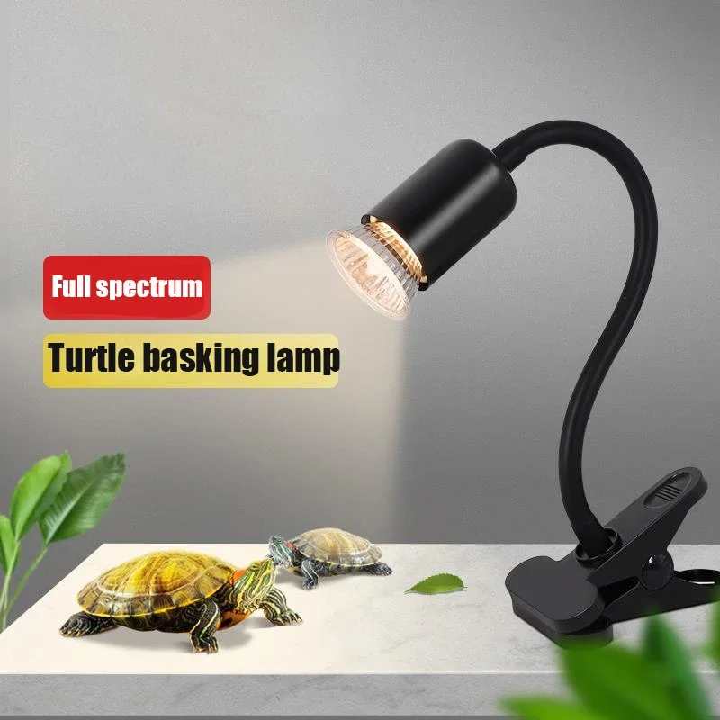 220V Turtle Basking Lamp With 25\50\75W UVA UVB Full Spectrum Sun Lamp Bulb For Tortoise Calcium Supplement Pet Box Lighting