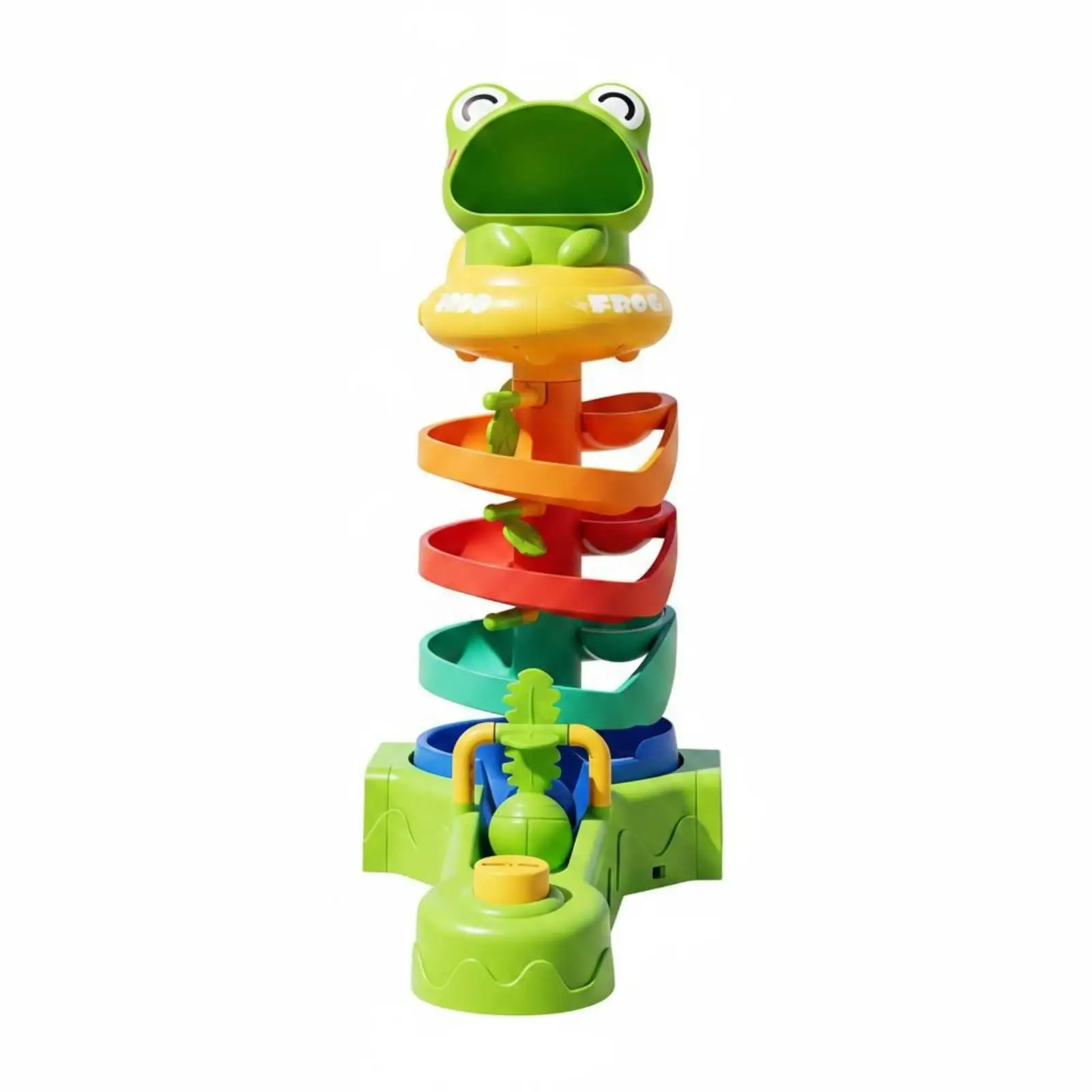 Children Interactive Frog Rotating Track Toy Educational Ball Maze Game for Kids Hand Eye Coordination Learning Toy Set