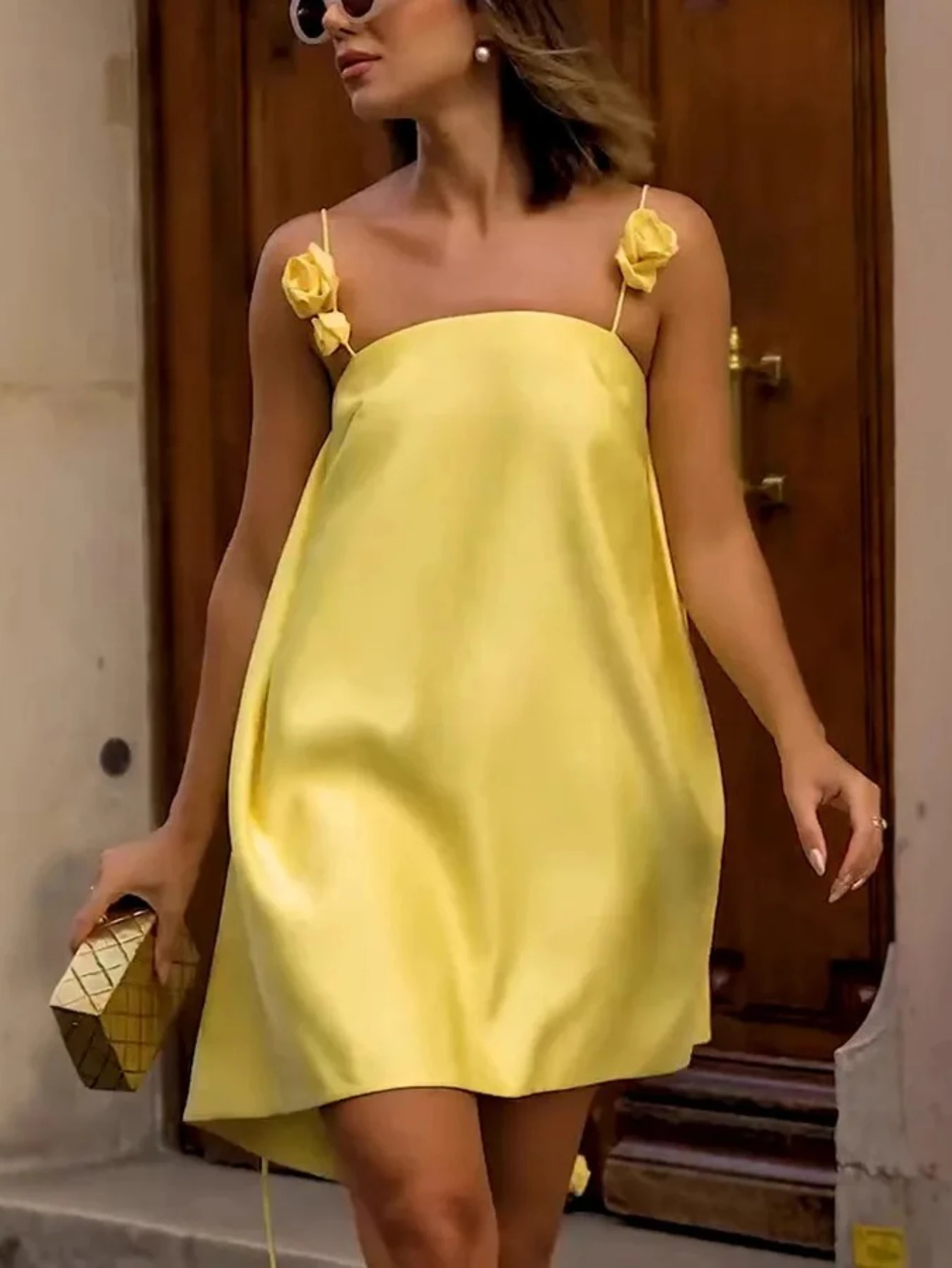 

Мини-платьеСексуальная женская юбка на подтяжках Элегантное свободное вечернее мини-платье без рукавов с открытой спиной Женское отпускное женское пляжное вечерние