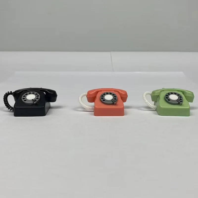 1:12 Nostalgic Mini Telephone Dollhouse Miniature Model Scene Simulation Ornaments Props