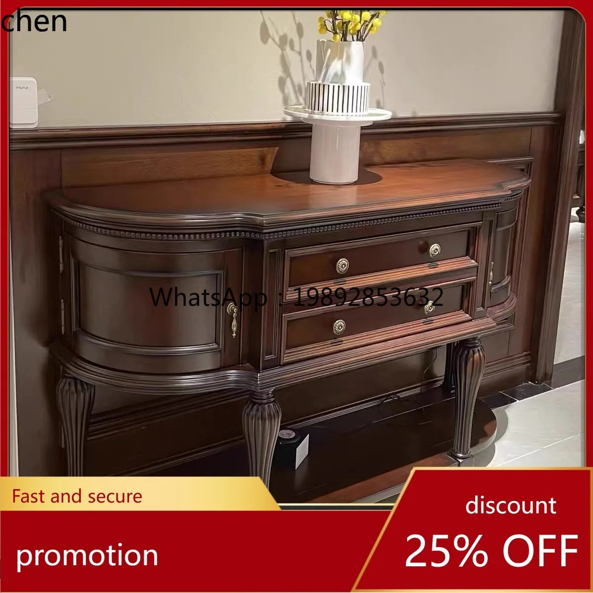 

HT Американский деревенский стиль, винтажная полукруглая колонна из массива дерева в римском стиле для прихожей и гостиной