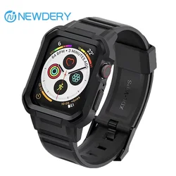 NEWDERY 2pcs TPU Sport Band for Apple Watch Series 10/9/SE 2/Apple Watch S8 Silicone Bracelet 42/44/45MM
