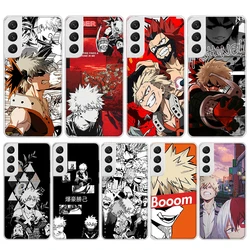 MHA Bakugou Katsuki miękkie etui na telefon Samsung Galaxy S24 S23 S22 Ultra S21 Plus S20 FE S10 Lite S9 S8 + S10E wzór Capa