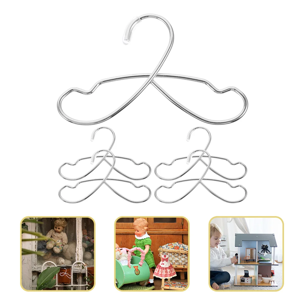 5 Pcs Hanger Small Clothes Hangers Tiny House Mini Supplies Simulation Rack Coat