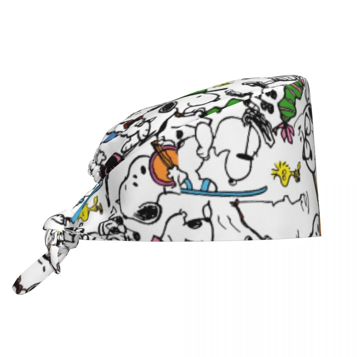 Snoopy negro y magenta belleza mascota veterinario gorras quirúrgicas enfermera dentista Spa gorras de trabajo sombrero Retro hombres mujeres     Gorros de exfoliación